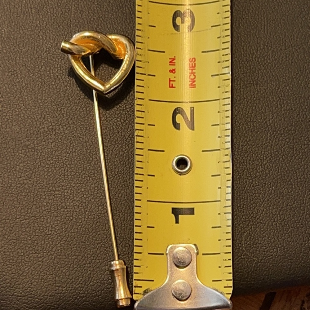 Vintage Mimi Di N Golden Heart Stick Pin - Picture 10 of 10